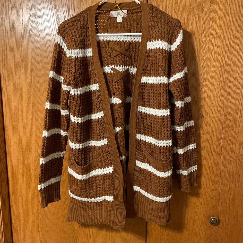 Cardigan sweater by Pink Rose Sz L